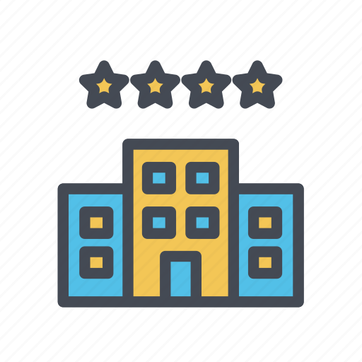 Hotel, four stars, vacation, tourism icon - Download on Iconfinder