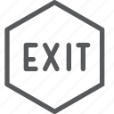 exit, hexagon, close, leave, login, logout, out, sign