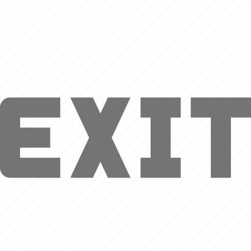 Exit, sign icon - Download on Iconfinder on Iconfinder