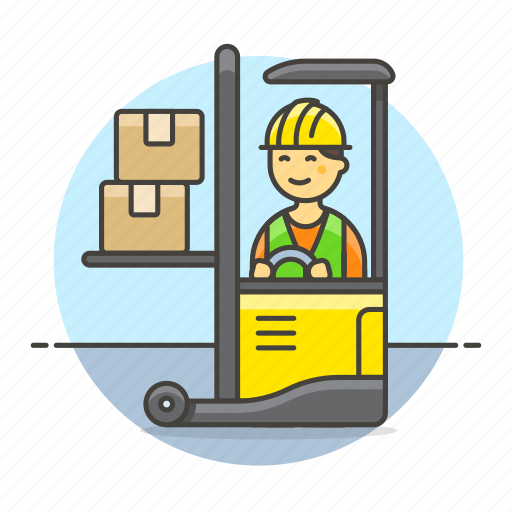 Male, lift, forklift, electric, jack, box, logistic icon - Download on Iconfinder