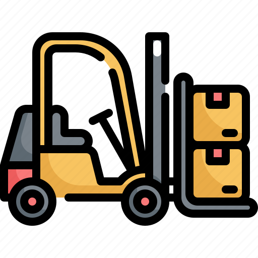 Delivery, forklift, logistic, package, parcel, service, shipping icon - Download on Iconfinder