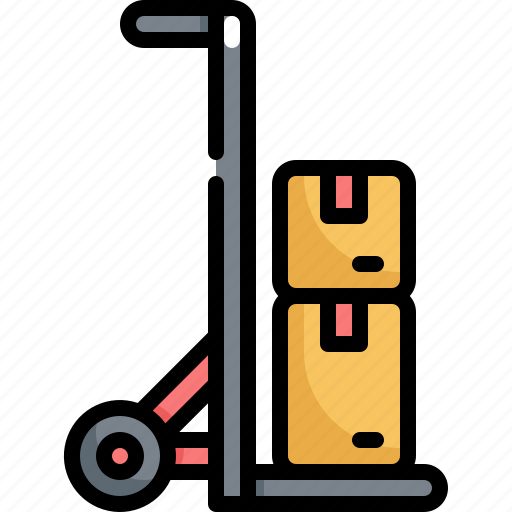 Cart, logistic, package, parcel, service, shipping, trolley icon - Download on Iconfinder