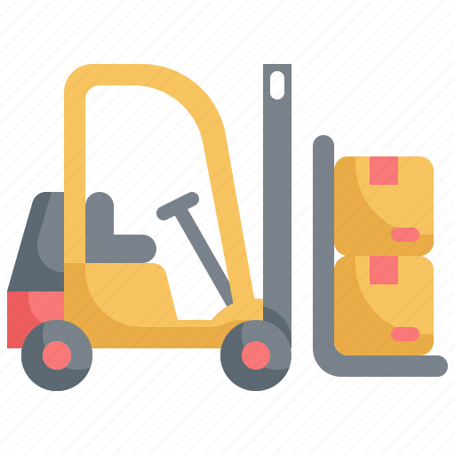 Forklift, logistic, package, parcel, product, shipping, warehouse icon - Download on Iconfinder