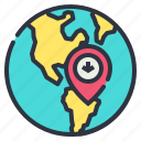 globe, location, map, online
