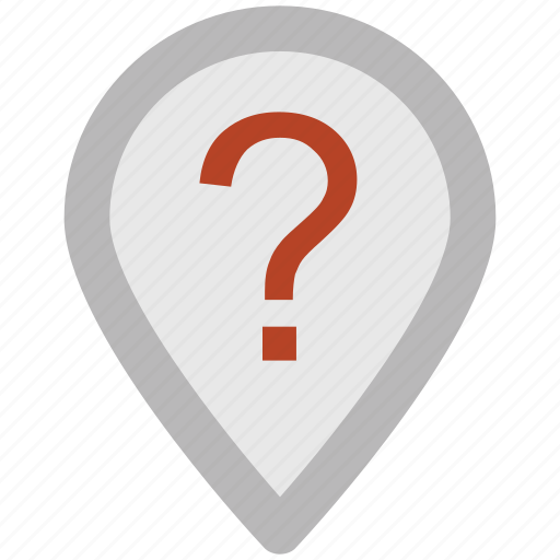 Destination, location pin, navigation, question mark, traveling concept, unknown location icon - Download on Iconfinder