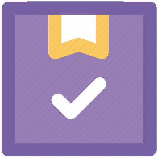 Approve, cargo, delivery package, distribution, shipment, tick mark icon - Download on Iconfinder