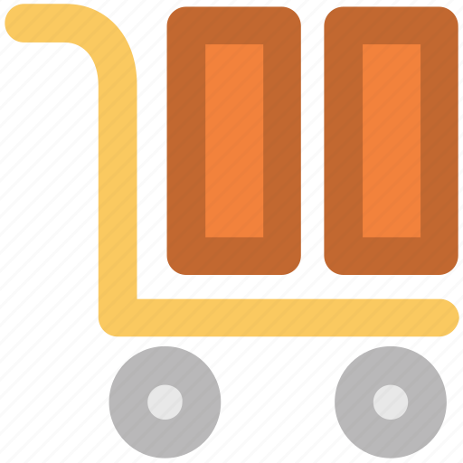 Dolly, hand trolley, hand truck, luggage cart, pushcart, trolley, warehouse icon - Download on Iconfinder