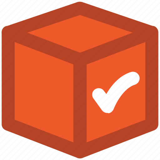 Carriage, check mark, checkbox, confirm delivery, delivery box, shipment, validation mark icon - Download on Iconfinder