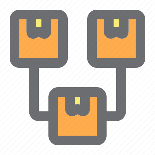 Box, connection, delivery, logistic, network, package icon - Download on Iconfinder