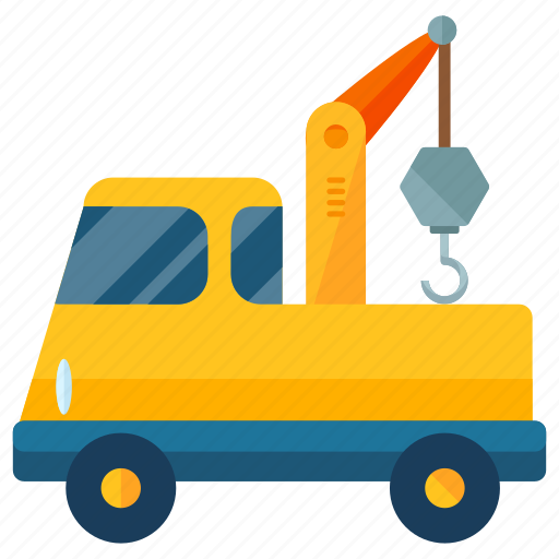 Crane, delivery, logistic, transport, transportation, truck, vehicle icon - Download on Iconfinder