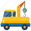 crane, delivery, logistic, transport, transportation, truck, vehicle 