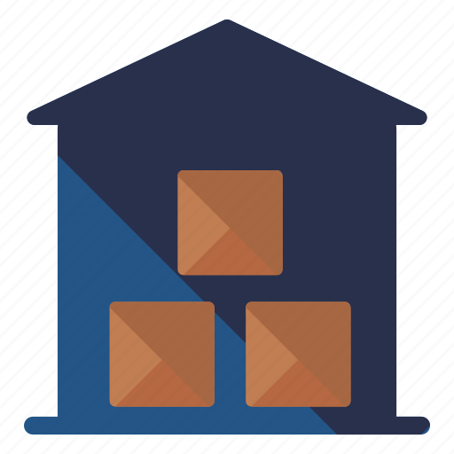 Box, delivery, house, logistic, package, storage, warehouse icon - Download on Iconfinder