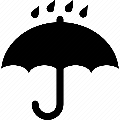 Drops, falling, on, opened, rain, umbrella, with icon - Download on Iconfinder