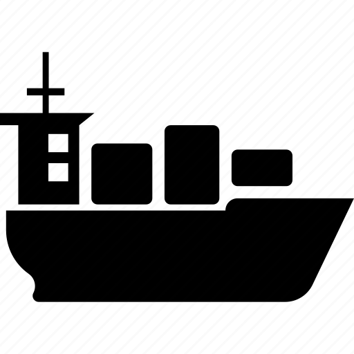 Boat, containers, ocean, sea, ship, water, with icon - Download on Iconfinder