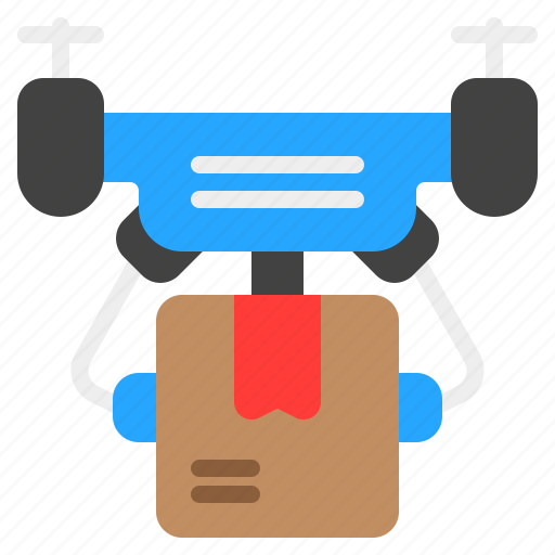 Drone, delivery, box, package, shipping, technology, transportation icon - Download on Iconfinder