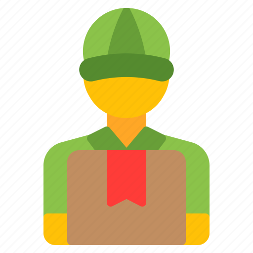 Courier, delivery, box, package, parcel, gift, logistics icon - Download on Iconfinder