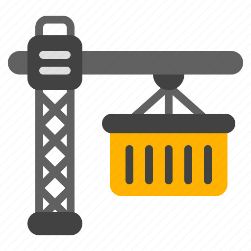 Crane, cargo, delivery, package, shipping, logistics, vehicle icon - Download on Iconfinder