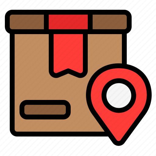Location, pin, place, box, delivery, package, parcel icon - Download on Iconfinder