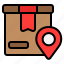 location, pin, place, box, delivery, package, parcel 