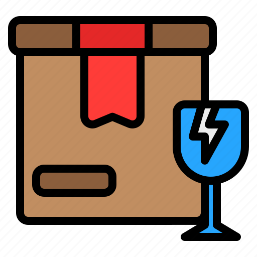 Fragile, delivery, box, package, break, broken, parcel icon - Download on Iconfinder