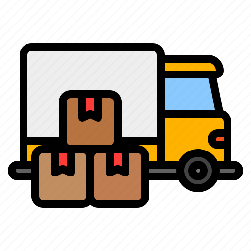 Delivery, truck, logistics, package, transportation, box, cargo icon - Download on Iconfinder