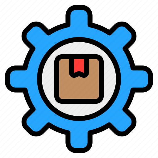 Supply, chain, management, strategy, planning, cogwheel, package icon - Download on Iconfinder