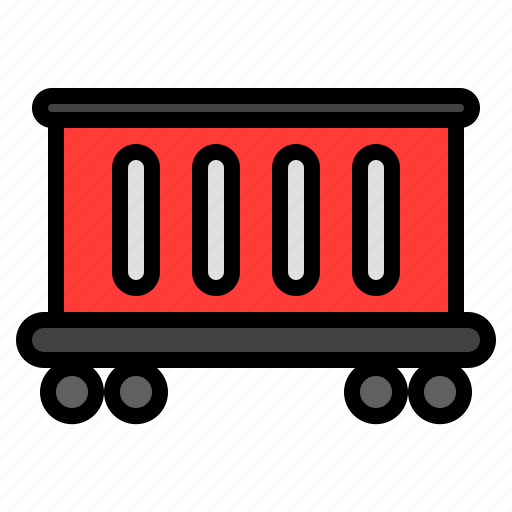 Cargo, train, railway, transportation, delivery, logistics, package icon - Download on Iconfinder