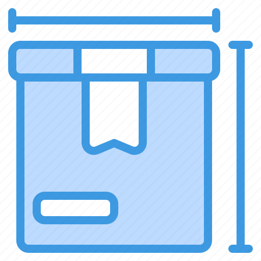 Dimensions, box, package, parcel, size, scale, measure icon - Download on Iconfinder