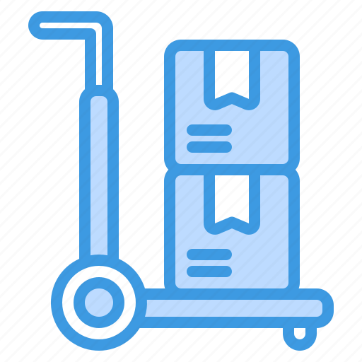 Trolley, box, delivery, logistic, shipping, package, cargo icon - Download on Iconfinder