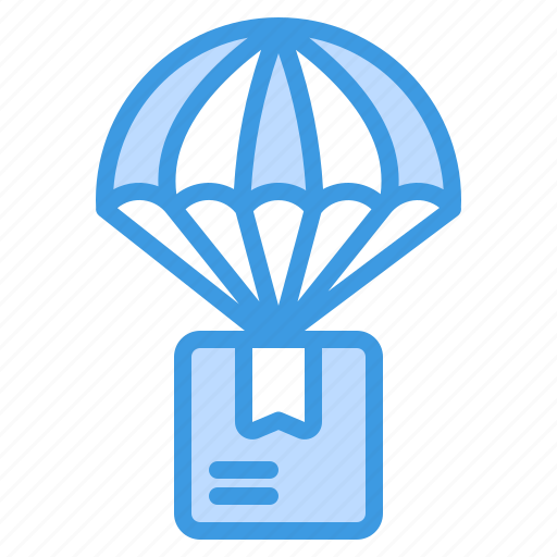 Drop, shipping, parachute, delivery, parcel, box, airdrop icon - Download on Iconfinder