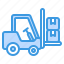 forklift, transportation, box, package, logistics, cargo, shipping