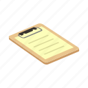 clipboard, paper, document, details, board