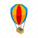 hotair, balloon, parcel, delivery, shipping