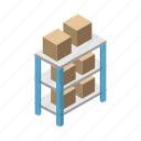 parcels, logistic, shelves, racks, boxes