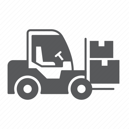 Forklift, logistic, transportation, cargo, box icon - Download on Iconfinder