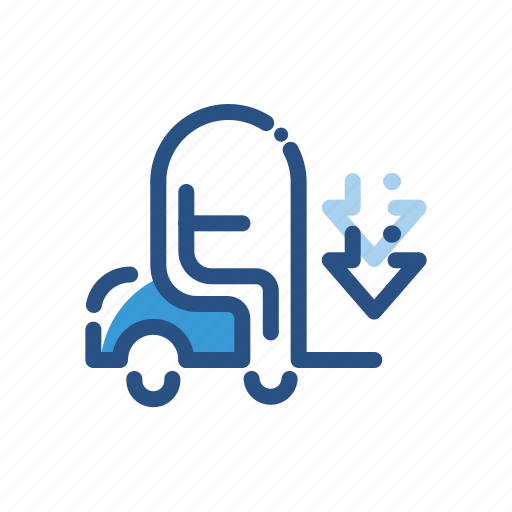 Down, forklift, logistic, storage, transport, warehouse icon - Download on Iconfinder
