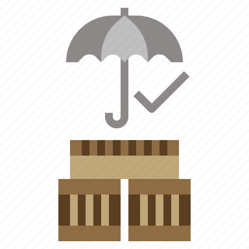 Box, contriner, insurance, protection, umbrella icon - Download on Iconfinder