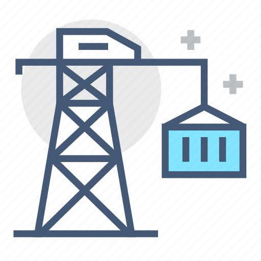 Build, cargo, construction, container, crane, machinery, tower crane icon - Download on Iconfinder
