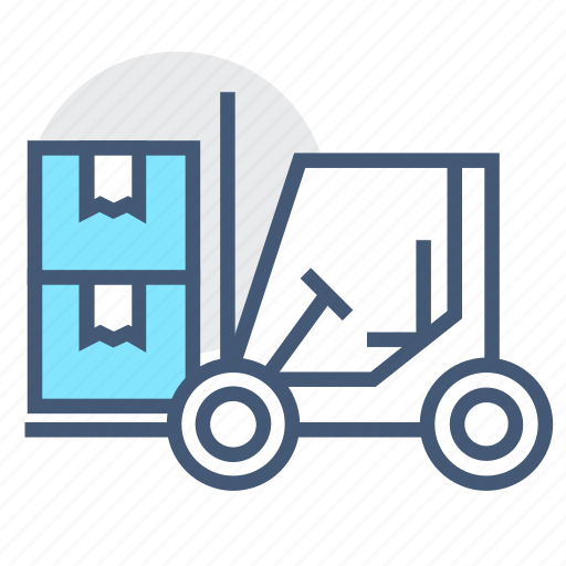 Forklift, forklift truck, haul, logistics, machine, machinery, transportation icon - Download on Iconfinder