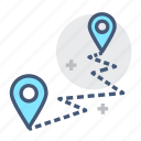 locations, logistics, map, method, navigation, plan, route