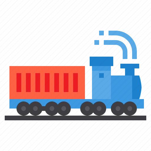Container, delivery, logistics, train, transport icon - Download on Iconfinder