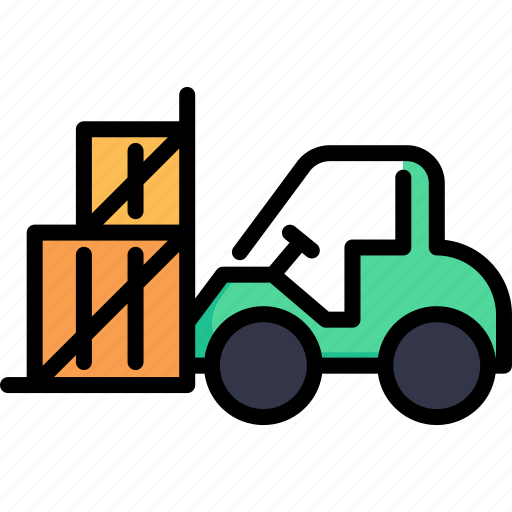 Forklift, industrial, industry, lift, loading, logistic, transportation icon - Download on Iconfinder