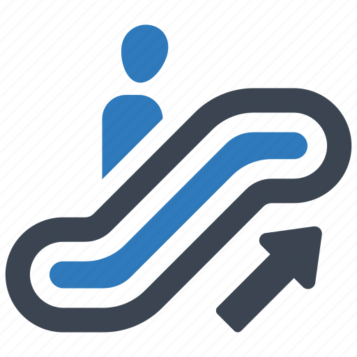 Up, escalator, move, ascend, direction, escalate, moving icon - Download on Iconfinder