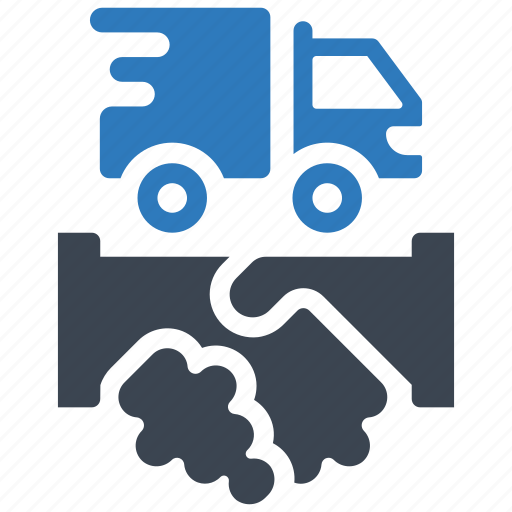 Partners, handshake, transporting, truck, logistics icon - Download on Iconfinder