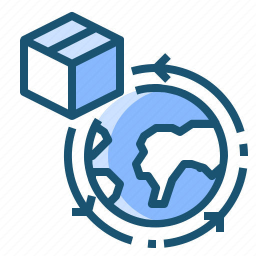Box, globe, location, logistic, shipping, world icon - Download on Iconfinder