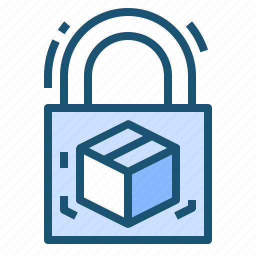 Logisticssecurity, package, padlock, protectedbox, safeshipping icon - Download on Iconfinder