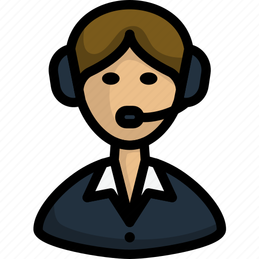 Woman, dispatch, female, person, logistics, occupation, lineart icon - Download on Iconfinder