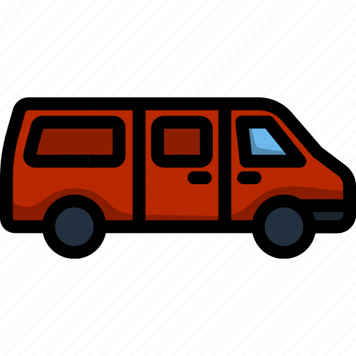 Cargo, van, industry, vehicle, transportation, lineart, commercial icon - Download on Iconfinder
