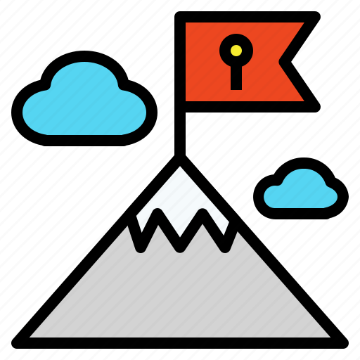 Destination, final, flag, goal, high, mountain, peak icon - Download on Iconfinder