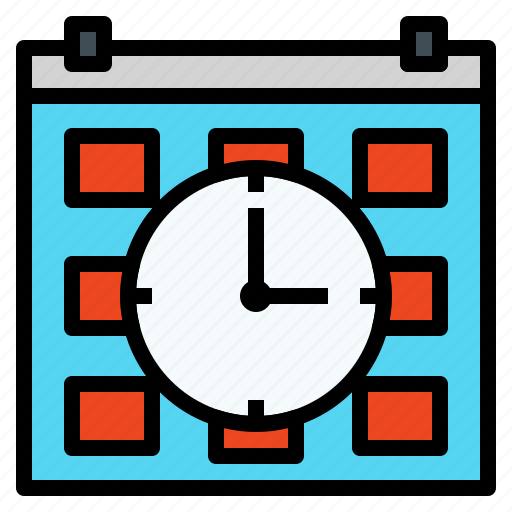 Calendar, clock, schedule, time, timetable icon - Download on Iconfinder